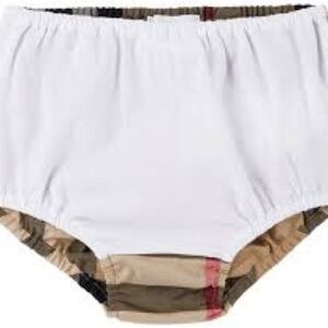 Burberry White and Tan Diaper Cover